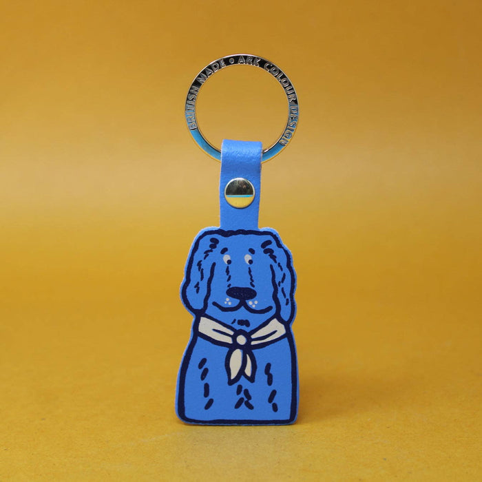 Spaniel | Leather Key Ring | Gold Plated