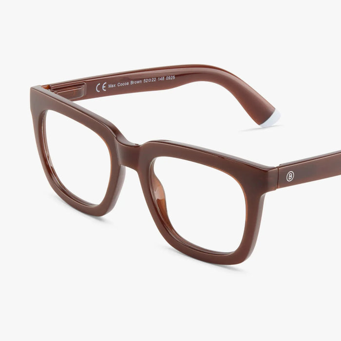 Max Glossy Cocoa Brown Blue light Glasses