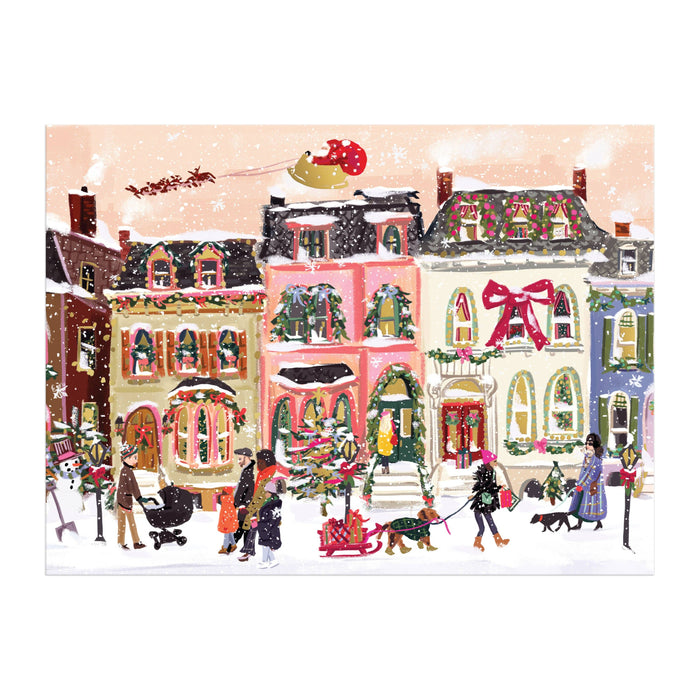 Snowfall on Main Street 1000 Piece Foil Puzzle (Jigsaw Products)