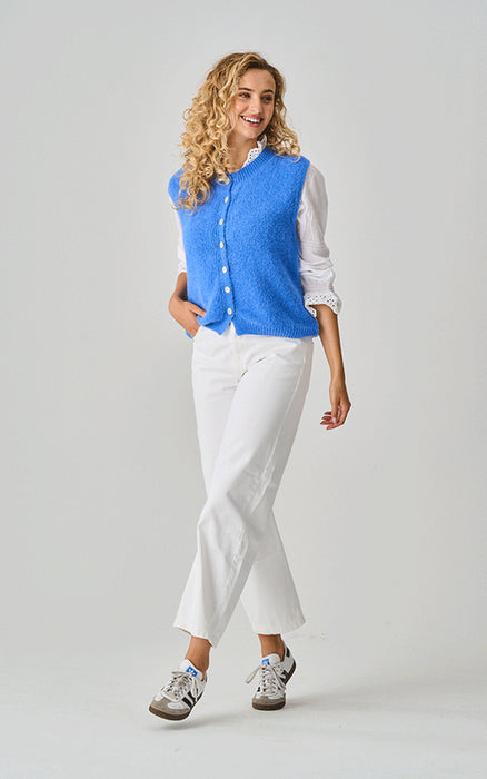 Oaksey Alpaca Knit Button Up Tank Top