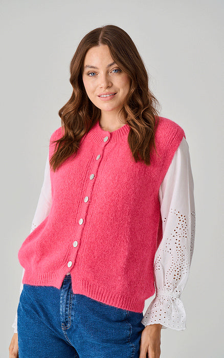Oaksey Alpaca Knit Button Up Tank Top