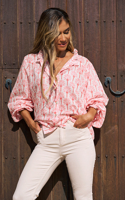 Luella Long Sleeve Blouse with Ruffle Collar