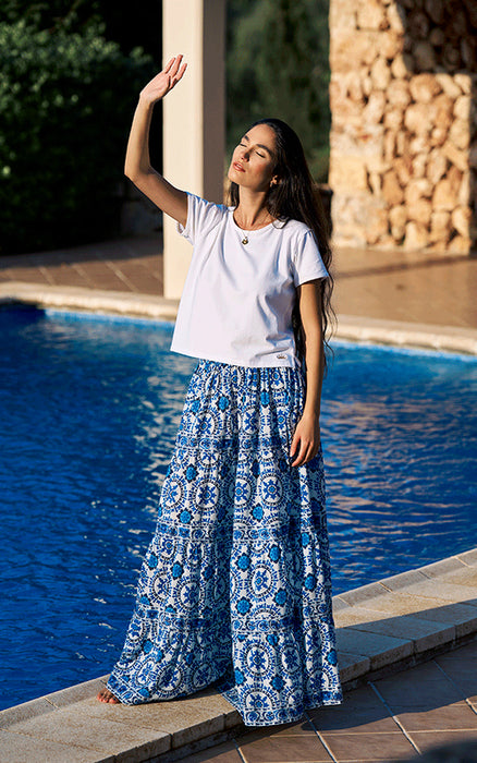 Luella Venezia Cotton Maxi Skirt