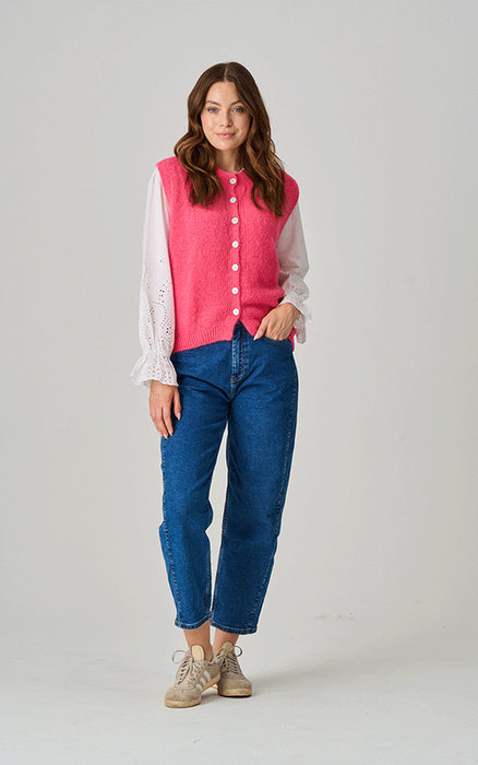 Oaksey Alpaca Knit Button Up Tank Top