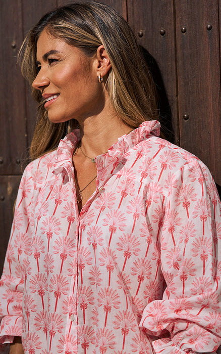 Luella Long Sleeve Blouse with Ruffle Collar
