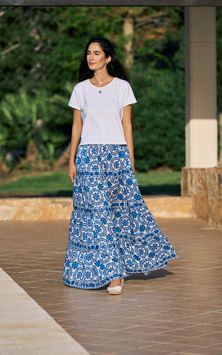Luella Venezia Cotton Maxi Skirt