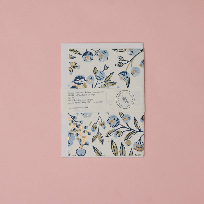 Hand Block Printed Greeting Card