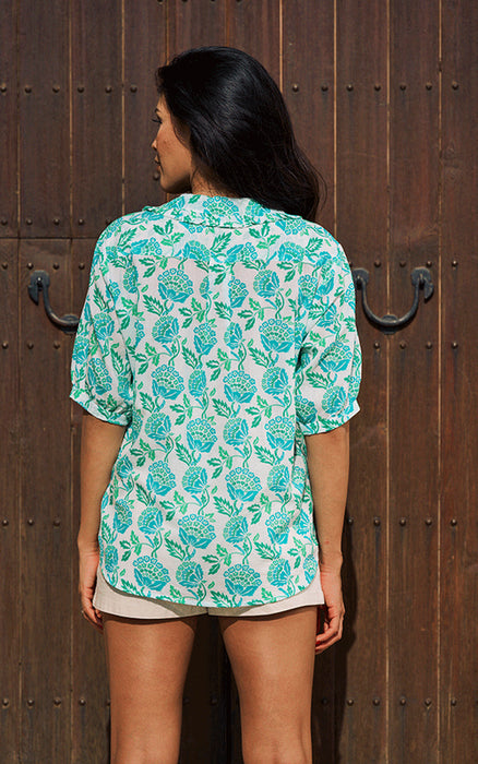Luella Short Sleeve Blouse with Collar