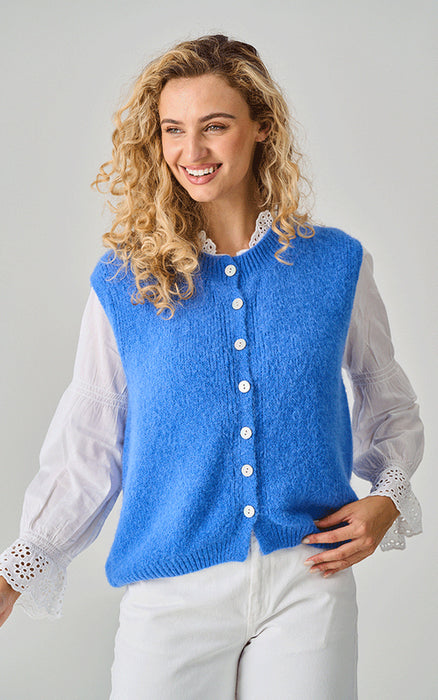 Oaksey Alpaca Knit Button Up Tank Top