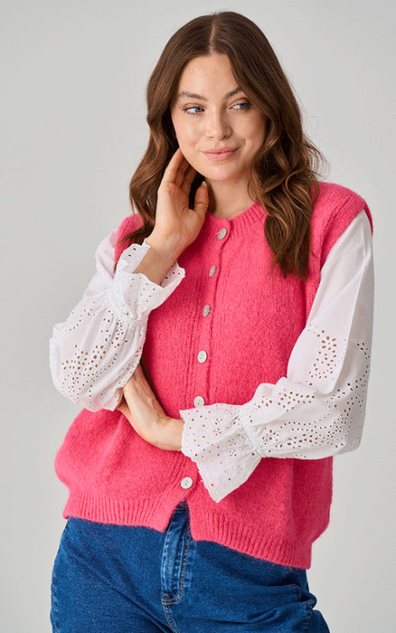 Oaksey Alpaca Knit Button Up Tank Top