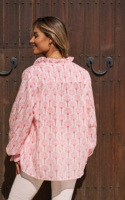 Luella Long Sleeve Blouse with Ruffle Collar