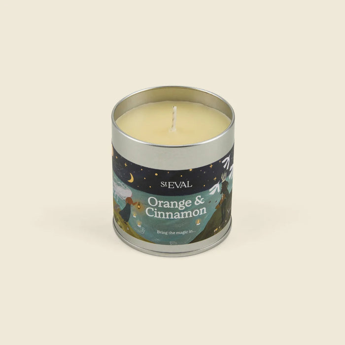 Orange & Cinnamon, Scented Christmas Tin Candle