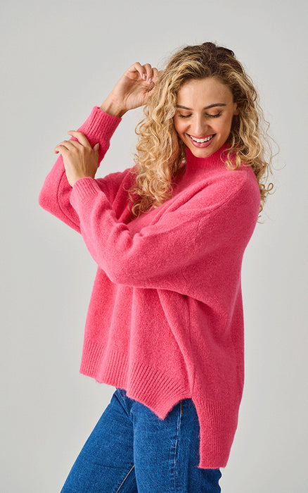 Lulu Alpaca Knit Funnel Neck Jumper