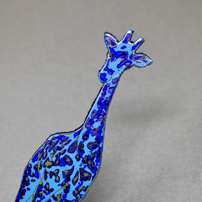 Giraffe Shaped Leather Bookmark