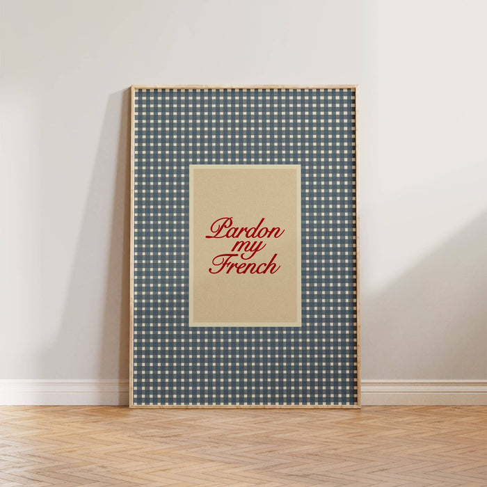 Pardon My French Checkered Print