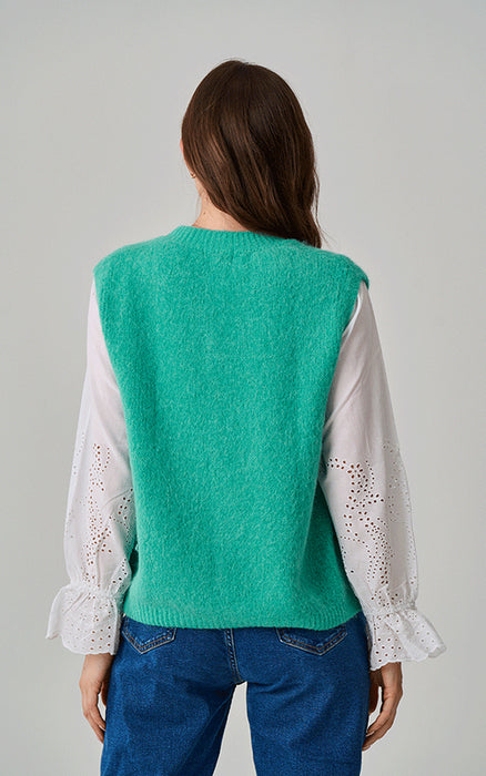 Oaksey Alpaca Knit Button Up Tank Top