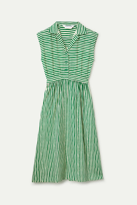 Lavagna Green Print Midi Dress