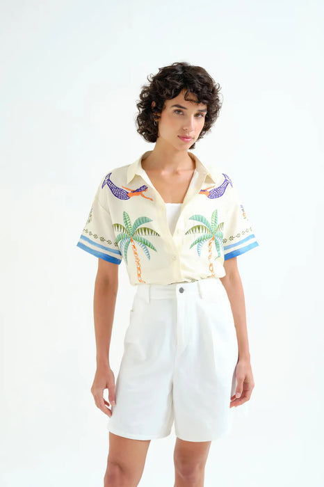 Compania Fantastica Palm and Mermaid Shirt