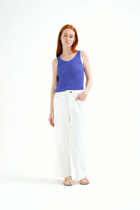 Compania Fantastica White Cotton Trousers