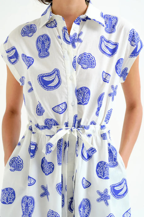 Compania Fantastica Lobster Print Midi Dress