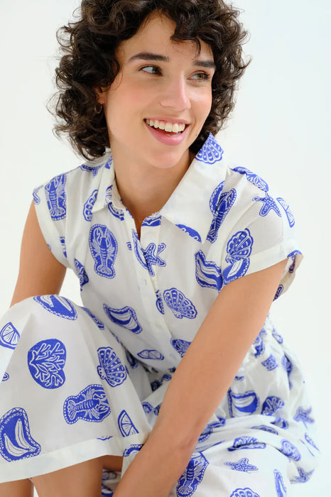 Compania Fantastica Lobster Print Midi Dress
