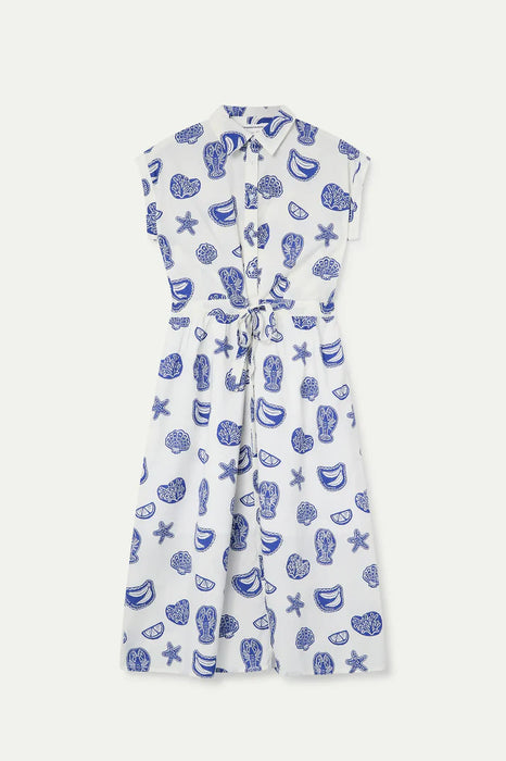 Compania Fantastica Lobster Print Midi Dress