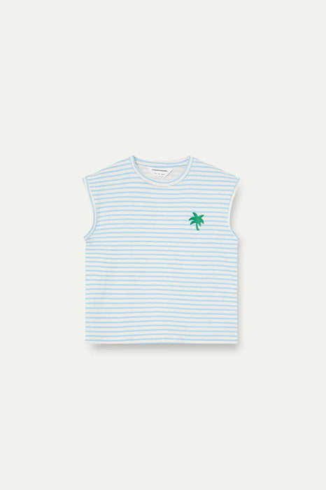 Compania Fantastica White & Blue Stripe T-shirt
