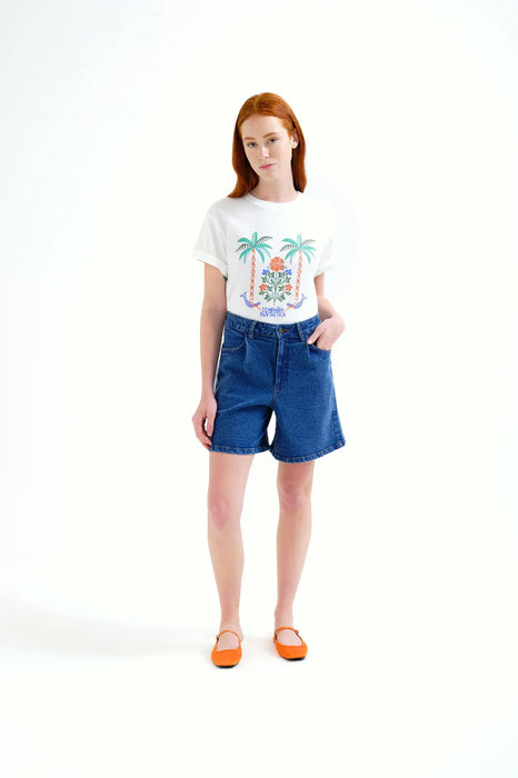 Compania Fantastica Palm and Mermaid Print T-shirt