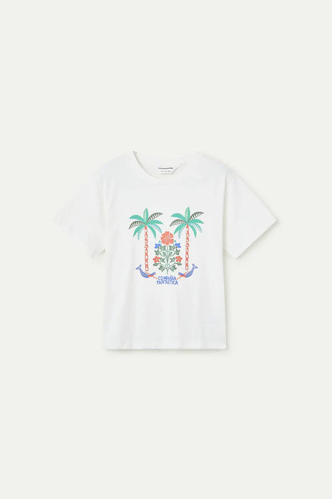 Compania Fantastica Palm and Mermaid Print T-shirt