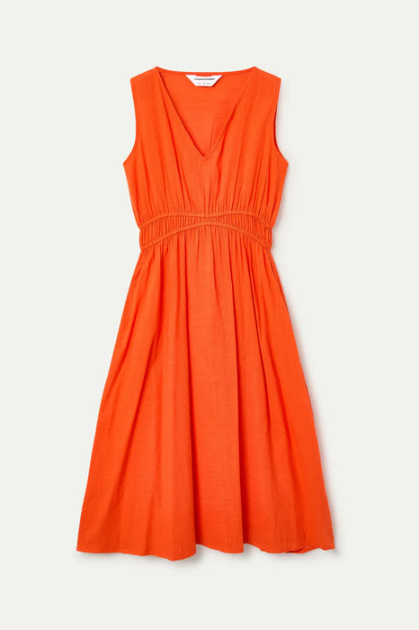 Compania Fantastica 100% Cotton Orange Midi Dress