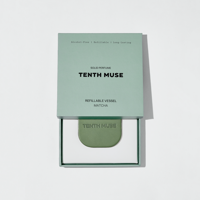 Tenth Muse Solid Perfume Balm Metal Refillable Vessel Green