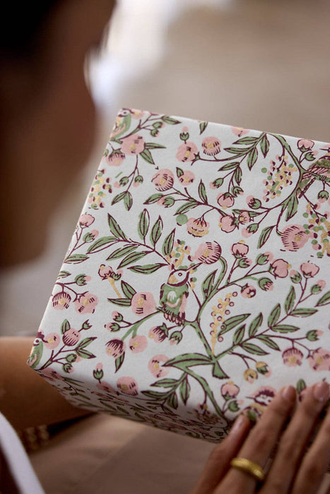 Block Printed Wrapping Paper Sheet