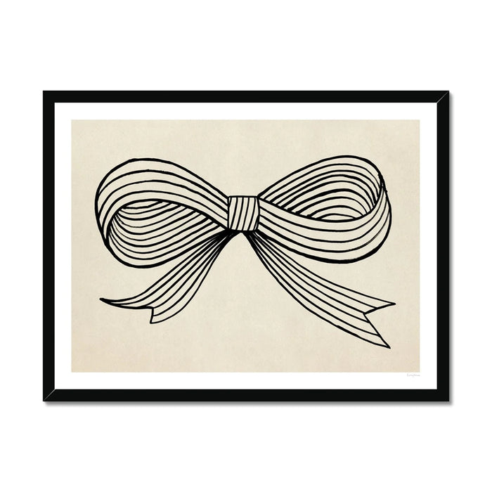 Ink Bow Framed Print