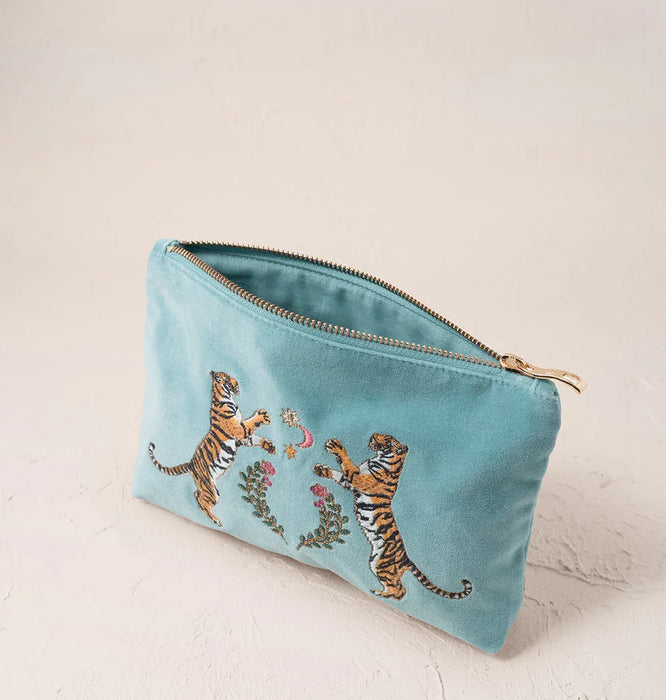 Teal Tigers Mini Pouch