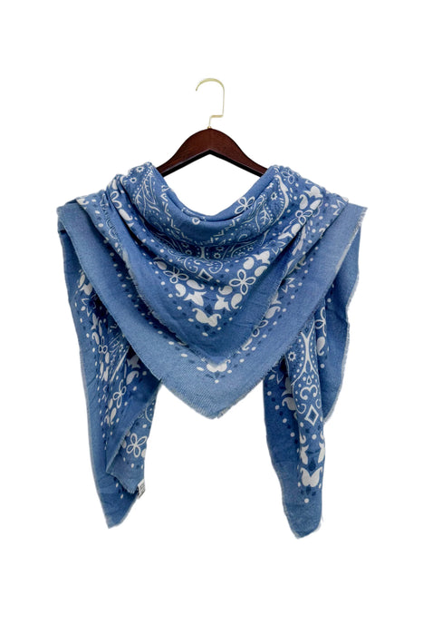 Vintage Paisley Print Oversized Square Scarf