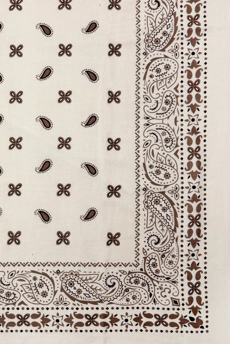 Oversize Parisian Paisley Print Frayed Square Scarf With Border