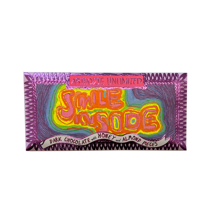 Joy Sized: Smile Inside, Dark Chocolate with Honey & Almond Pieces