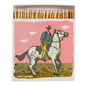 Pink Cowboy Matches | Square Matchboxes
