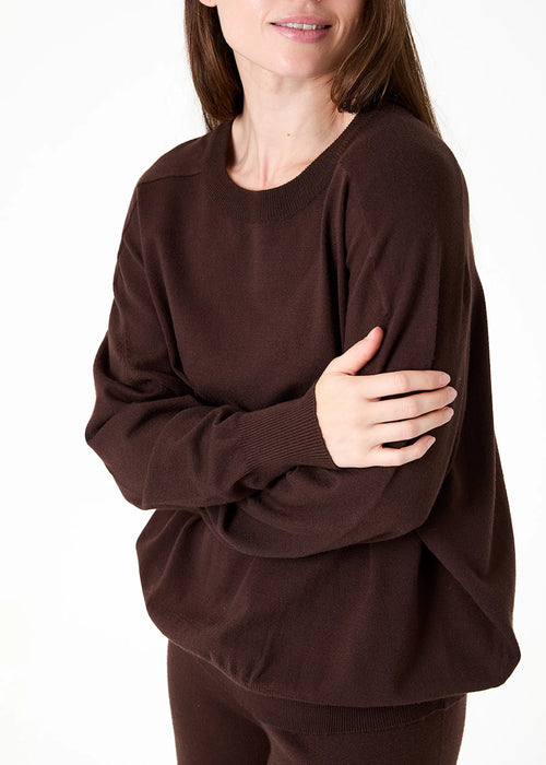 Dreams Saddle Shoulder Oversized Crew Neck Jumper