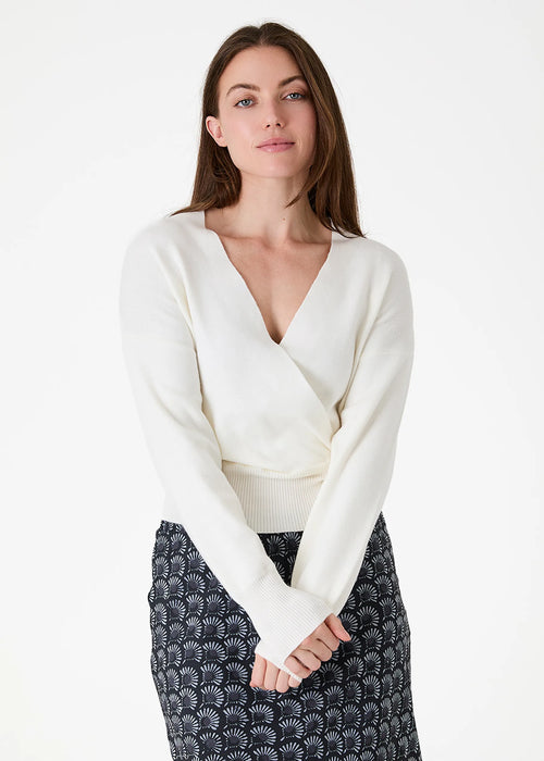Dreams Long Sleeve Wrap Front Jumper