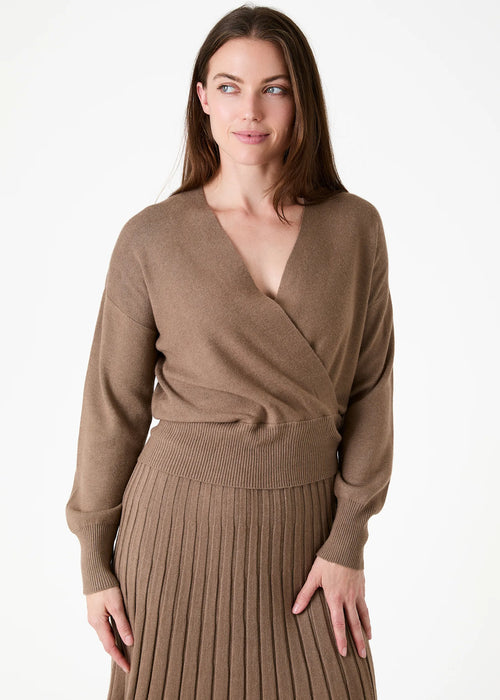 Dreams Long Sleeve Wrap Front Jumper