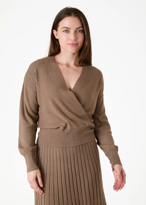Dreams Long Sleeve Wrap Front Jumper