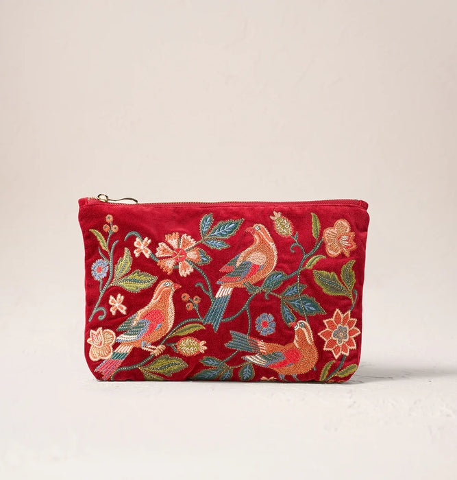 Botanical Birds Everyday Pouch