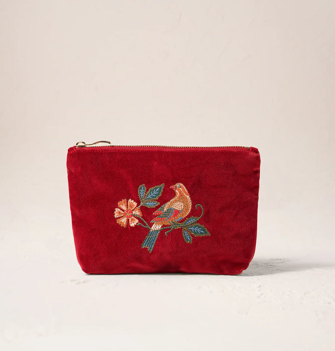 Botanical Birds Mini Pouch