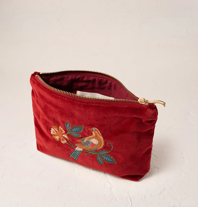 Botanical Birds Mini Pouch