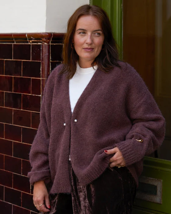 Chalk Grace Plum Cardigan