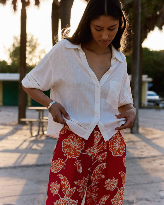 Grace & Mila Winka Short Sleeve Linen Shirt