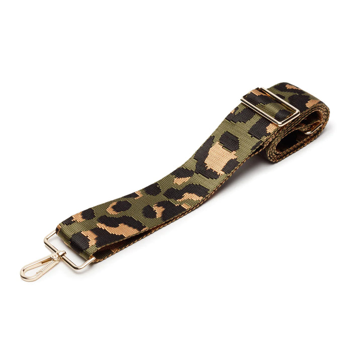 Olive Leopard Crossbody Strap