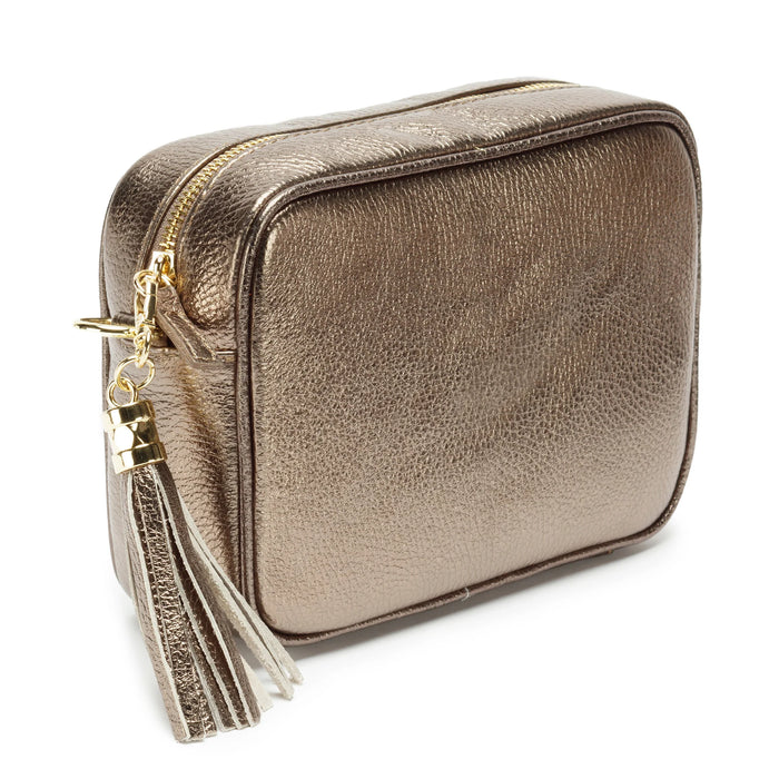 Crossbody Tassel Bag - Bronze