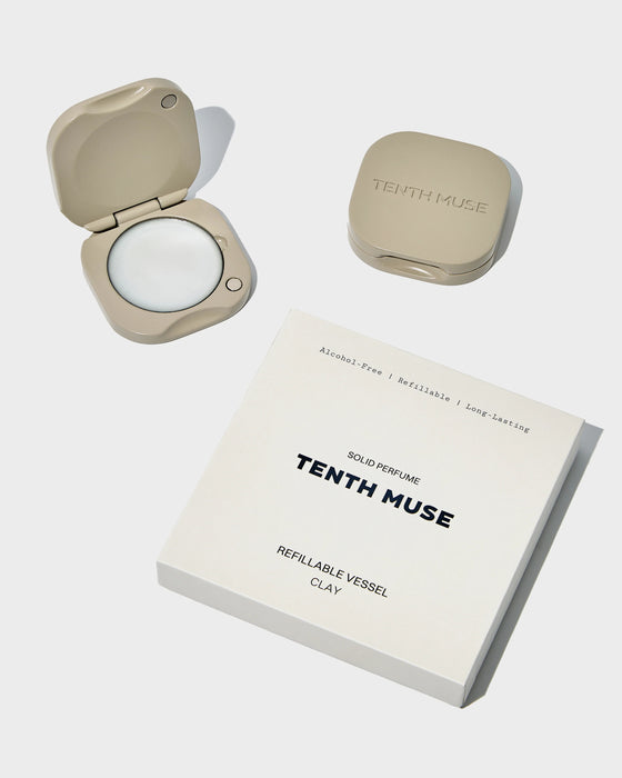 Tenth Muse Solid Perfume Balm Metal Refillable Vessel